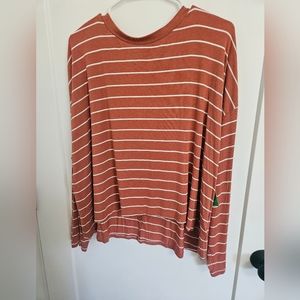 Dip Orange with White strips long sleeve